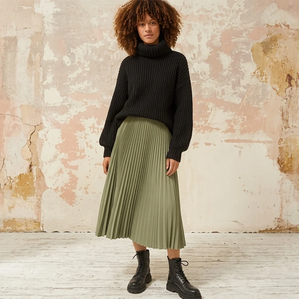 Wintermode met trui en rok